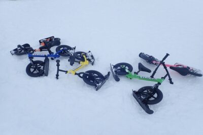 今、スノーストライダーが熱い！？今シーズンは親子で雪上自転車を楽しんでみましょう！