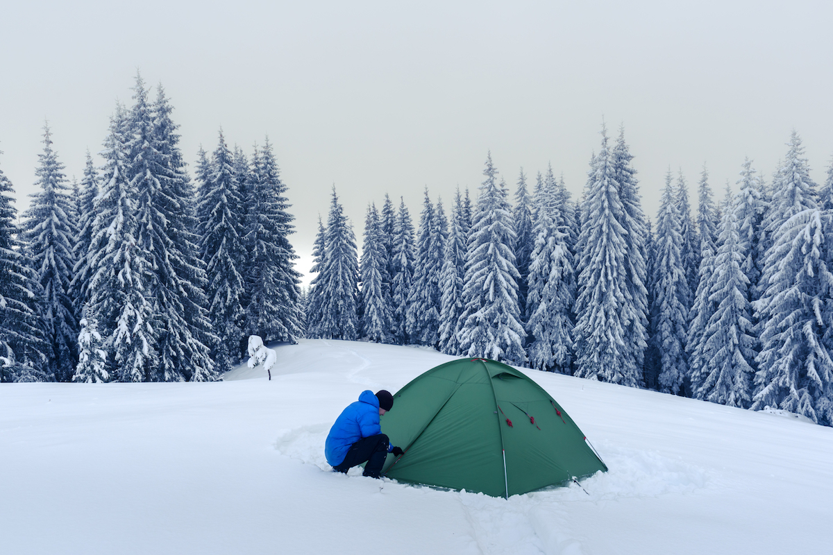 雪中キャンプ　冬キャンプ
