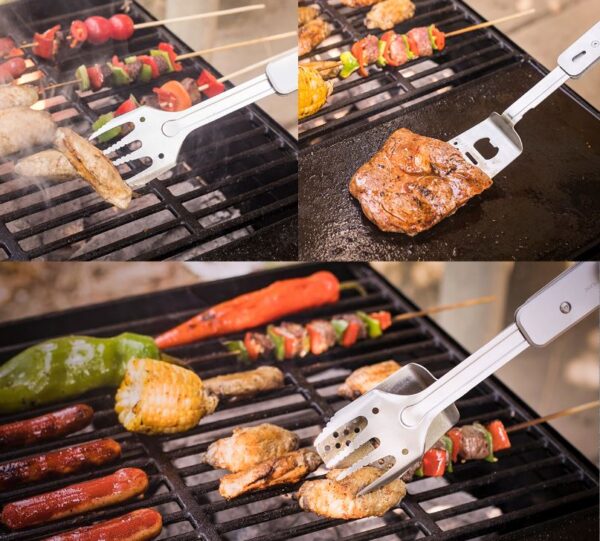 BBQに必要な4つの調理器具を1本にまとめたマルチツール「BBQ011A」ソロキャンプにピッタリなコンパクトサイズ