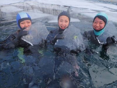 真冬の湖にダイブ！？Basho tripが冬の新たな”北海道あそび”の予約を開始しました