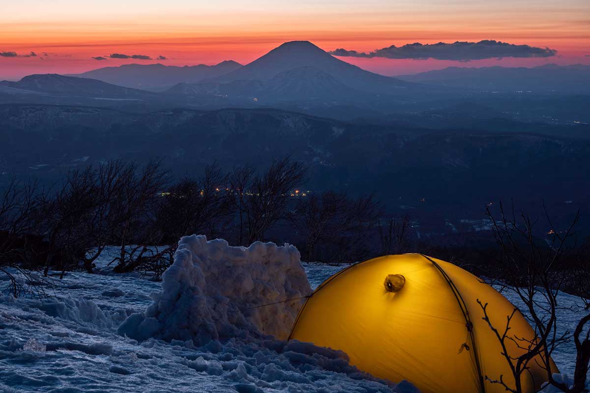 冬キャンプ　テント