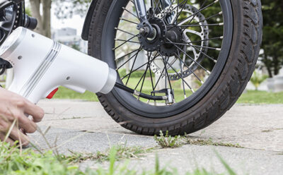 自転車に使える小型コードレス電動空気入れ「HUODE」【空気圧の高いロードバイクでも対応可能！】