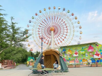 「Night‐那須ハイCAMP」、夜の遊園地でドキドキキャンプ体験