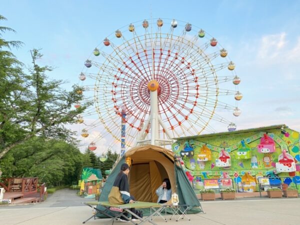 「Night‐那須ハイCAMP」、夜の遊園地でドキドキキャンプ体験