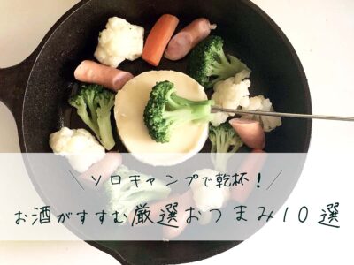 ソロキャンプで乾杯！お酒がすすむ厳選おつまみ10選