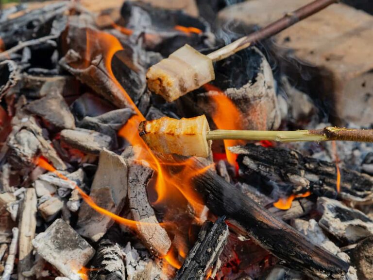 キャンプ　焚き火レシピ