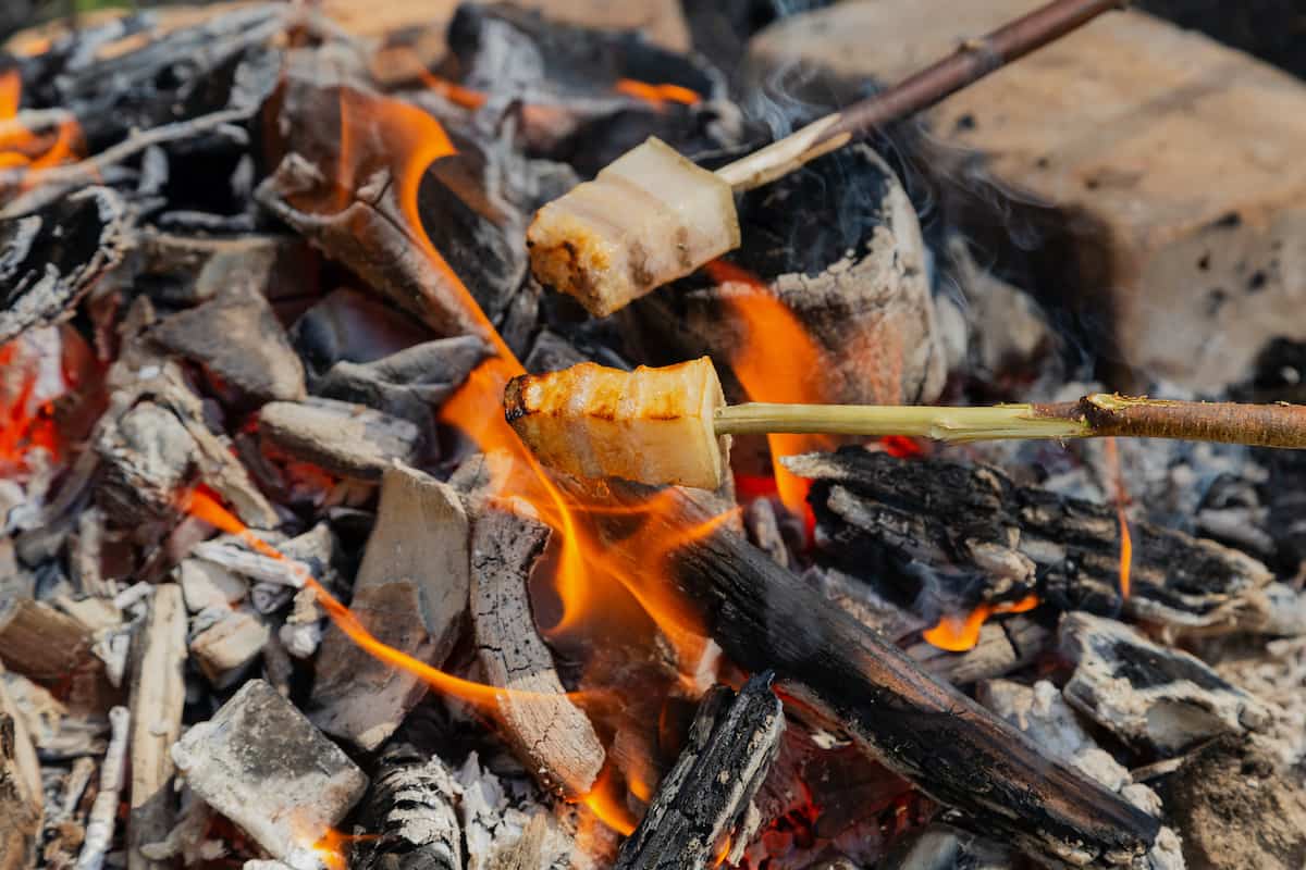 キャンプ　焚き火レシピ