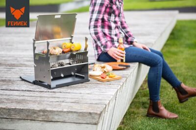 ドイツ製BBQコンロ『FENNEK Grill』はノートPCの薄さまでスリムになるバーベキューコンロ