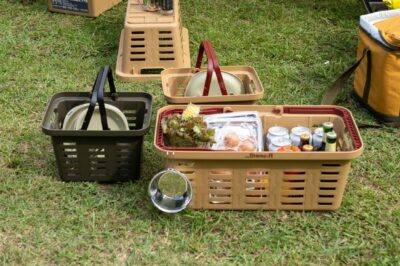 Starke-Rのキャンプ用バスケットは車のバンパーにも使われているタフ素材！