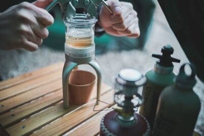 キャンプ・登山が本格カフェに！ポータブルエスプレッソメーカー「レバープレッソ」で本格的エスプレッソ