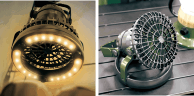 人気の暖色ランタンと扇風機が合体！OUTDOOR MANの「FAN&WARM LIGHT」