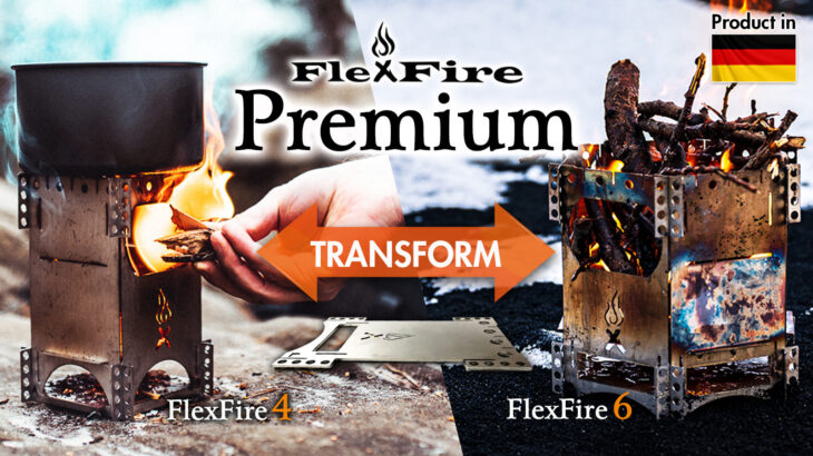 焚火台「FlexFire Premium」はドイツ製の極薄コンパクト携帯型