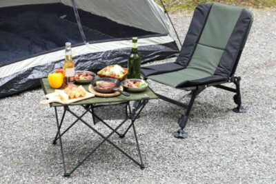 OUTDOOR MAN、持ち運び簡単なアウトドアテーブル「HANGING CHAIN TABLE」はハンギングチェーンが便利！