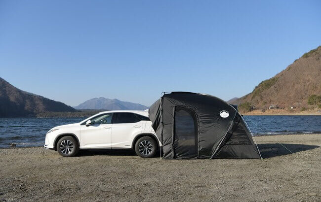 車と連結できるテント「CAREX カーレックス」でアウトドアの快適なキャンプを！