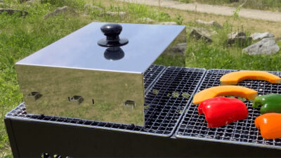 蓋付きBBQグリルは組み立て簡単30秒、1台4役の調理器具