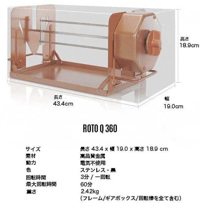 無電源スーパー調理器「ROTO-Q 360」