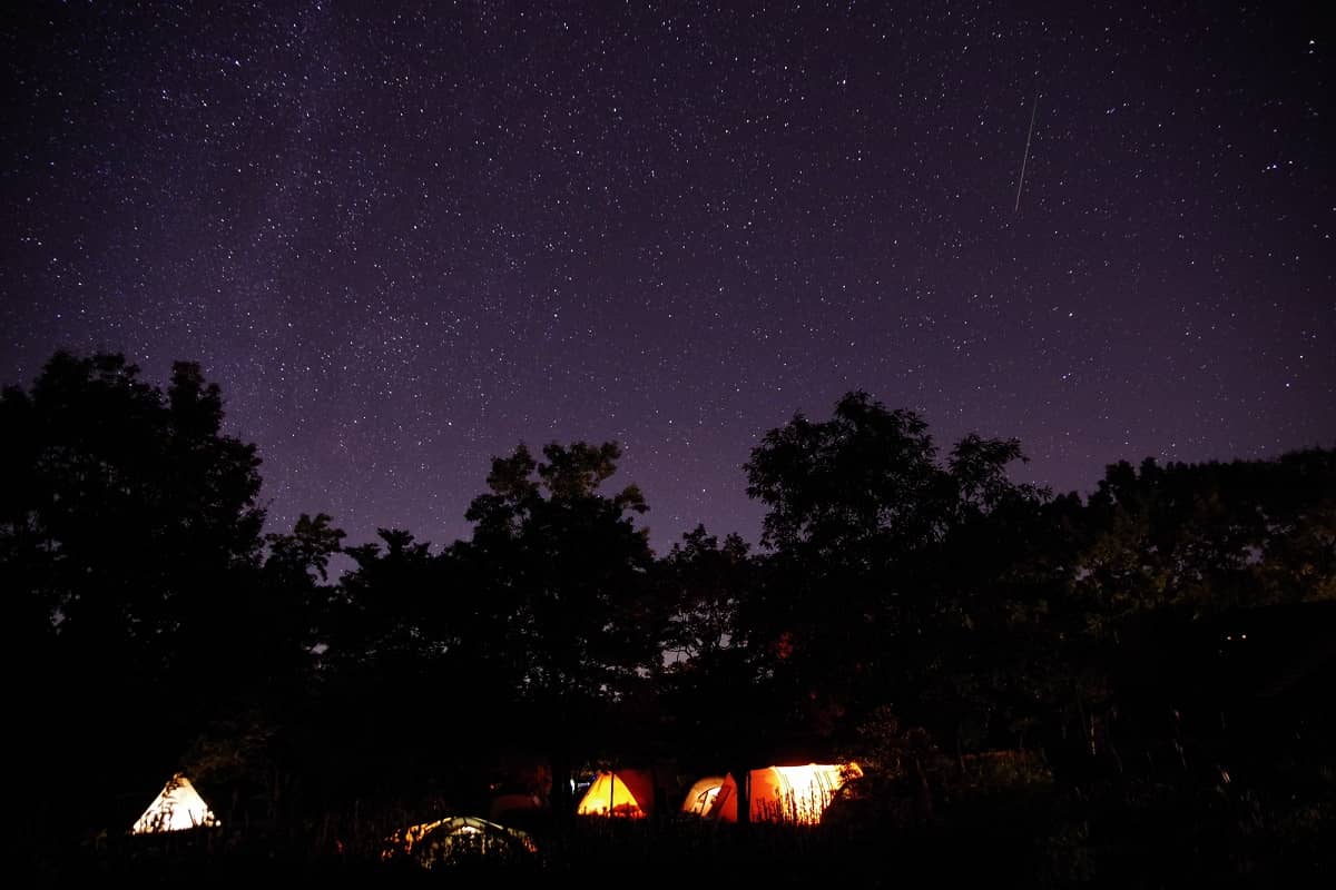 キャンプ　夏の星座