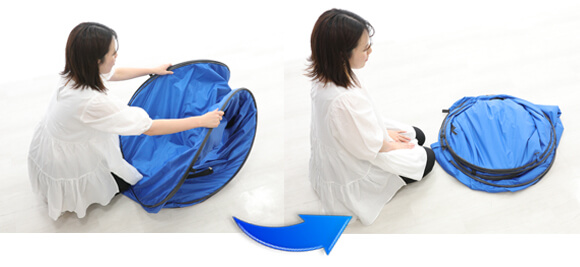 新発想の縦横型2wayテント「Freely」でプライベート空間を自由に持ち運び