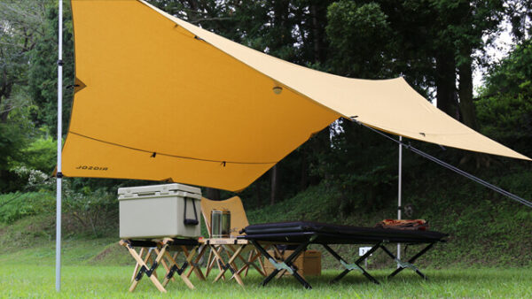 アウトドアブランド「RIOSOL」から、自由度の高いヘキサタープ「FLEXIBLE POLYCOTTON HEXAGON TARP」が誕生
