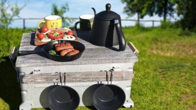 ハンドメイドのシェルフコンテナ専用オリジナル天板セットは古材のような風合い！