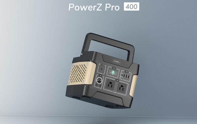 ポータブル電源「PowerZ Pro 400」は最短約3時間でフル充電！