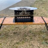 CAMELGEAR スケボーテーブルNEOはキャンプでも自宅のインテリアテーブルとしても馴染みやすいデザイン