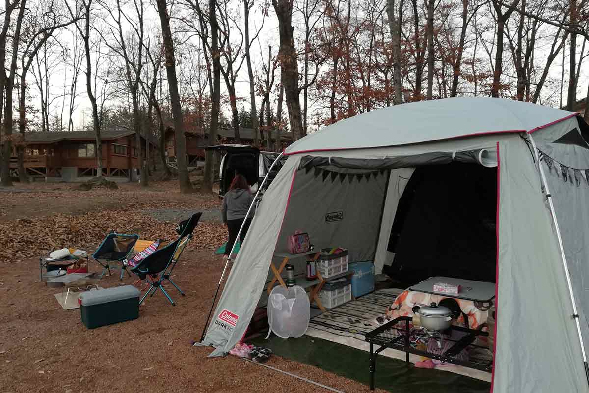キャンプ　2ルームテント
