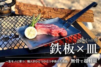直火調理からそのままお皿として使える！無骨・軽量・二役の「pandish角」