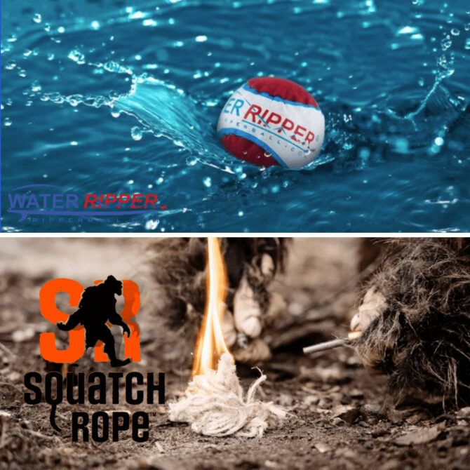 夏キャンプを楽しむ便利グッズ「Squatch Rope」でもっと簡単に火起こし。家族で楽しめる水切りボール「Water Ripper」は川・海遊びの最高の遊び道具に