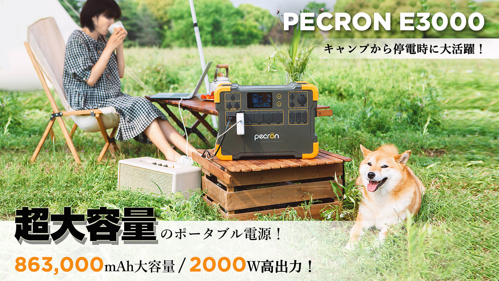 ポータブル電源「PECRON E3000」