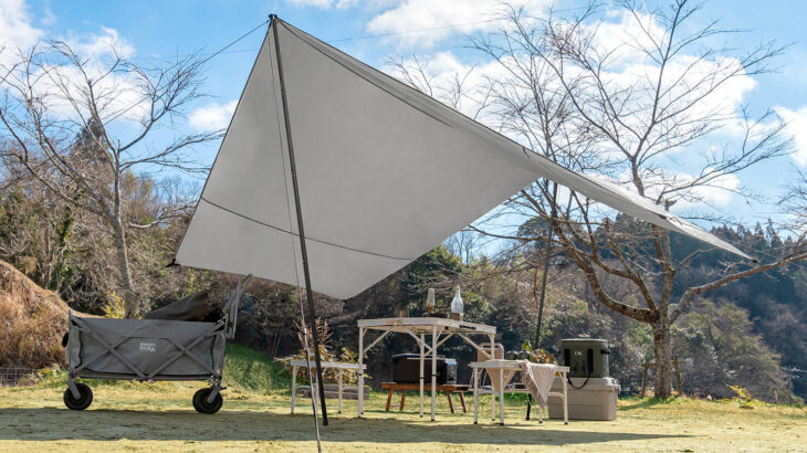 8段階の高さ調節が可能！タンスのゲンより自在な張り方対応の最硬のテント・タープポール発売