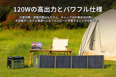 EENOURソーラーパネル120Ｗは最大23.5％太陽光発電変換率に達し、本格的電力自給へ