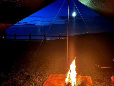 いわないオートキャンプ場マリンビュー（北海道・岩内町）は夜景が美しい高台にあるキャンプ場