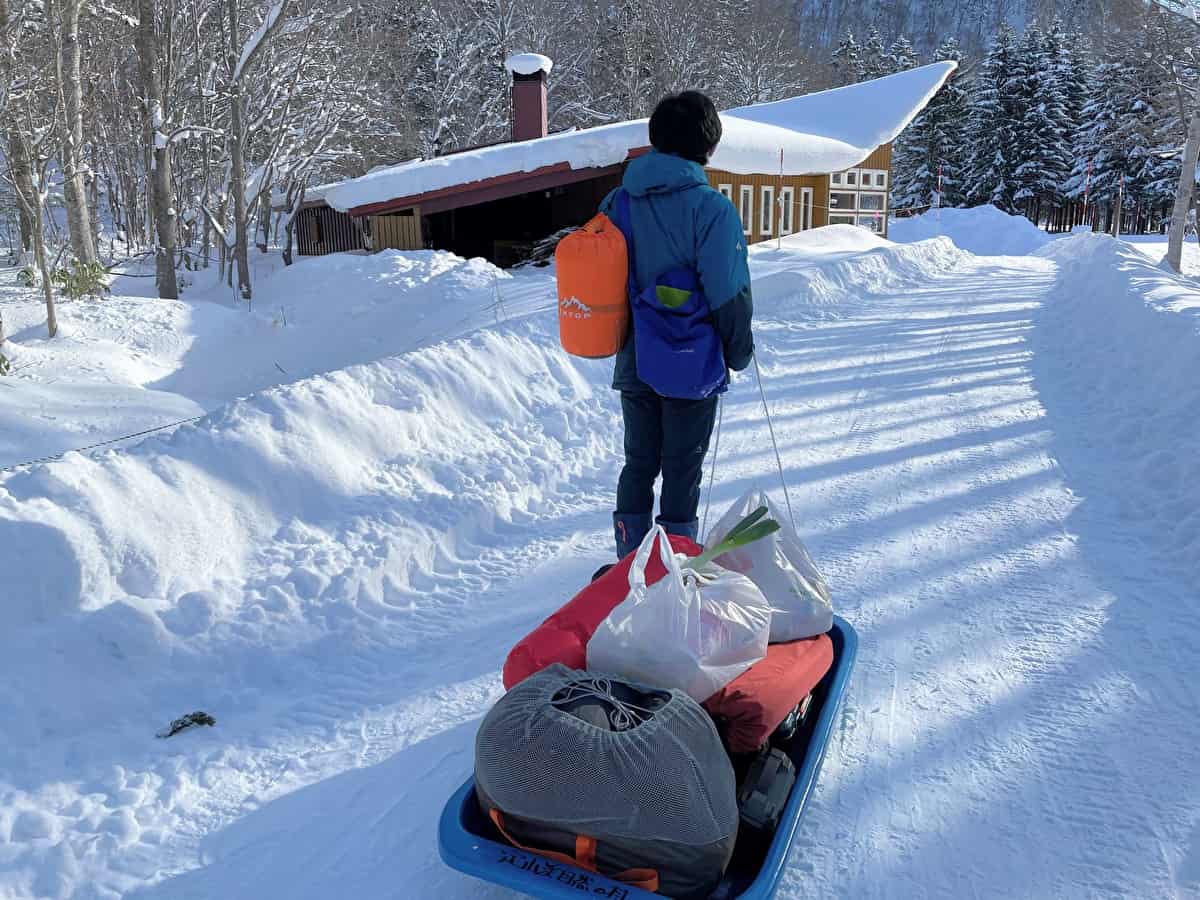 北海道　雪中キャンプ場