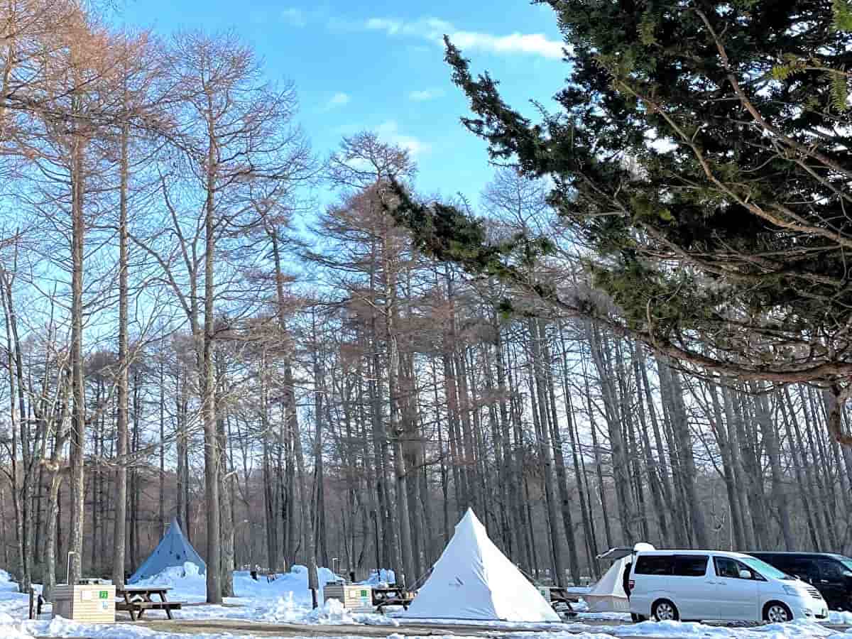 北海道　雪中キャンプ場