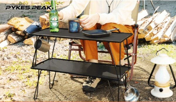 PYKES PEAKから焚き火用テーブルとして使える「キャンプラック 天板、バッグ付きTOUGH LIGHTシリーズ」