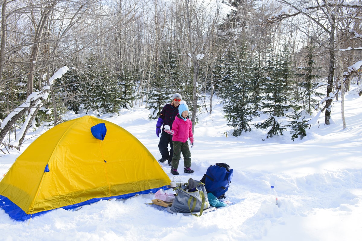 雪中キャンプ　撤収方法