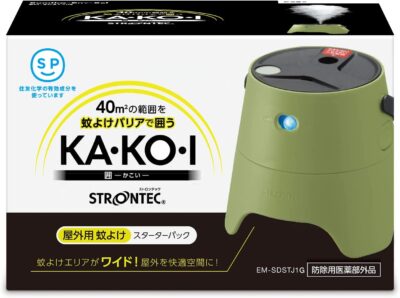 屋外空間40㎡の範囲を蚊よけバリア！STRONTEC® 屋外用蚊よけ『KA・KO・I』に新色「モスグリーン」を新発売
