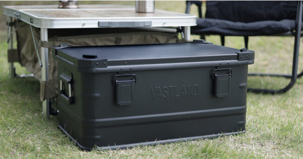 VASTLAND、アルミ板厚1.5mmのタフボディを備え、3台までスタッキング可能な「アルミコンテナ」を発売