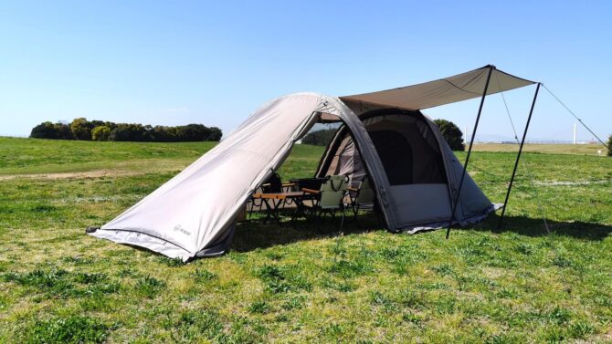 キャンプ用品ブランドM.W.Mから、新型２ルームエアーテント「READY Tent -Airvan-」が登場