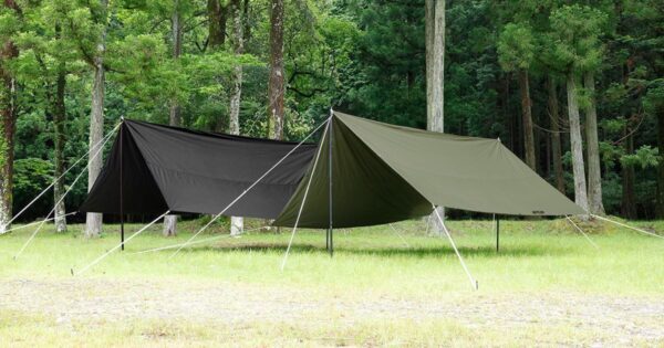 VASTLAND、「TCレクタタープ スクエア型 Lサイズ（500cm×500cm）」の新色（オリーブ / ブラック）を発売