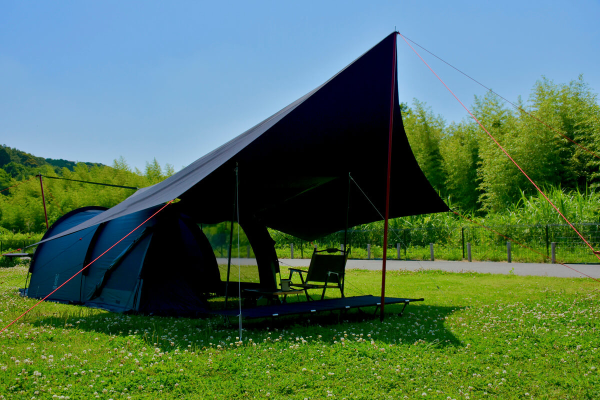オープンタープ　夏キャンプ