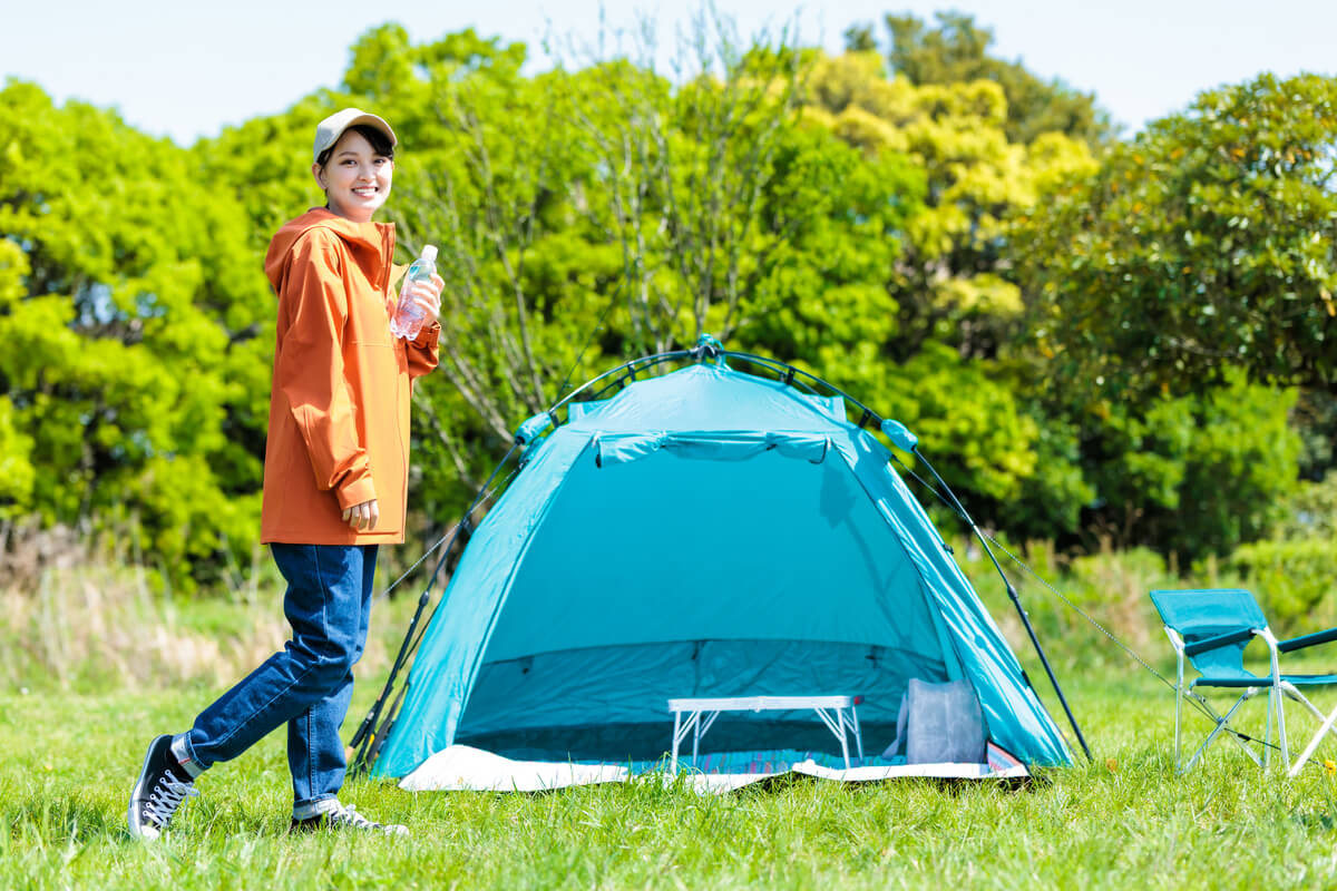 キャンプ　熱帯夜対策　テント用モスキートネット
