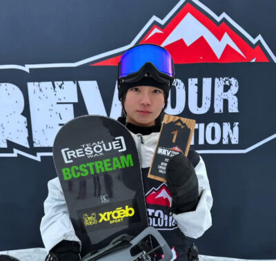 開志国際高校3年の山崎月選手が米国のハーフパイプ大会で優勝！