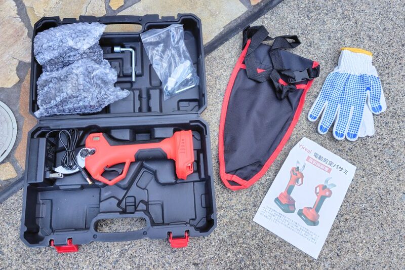 電動剪定バサミ 口コミ、電動剪定バサミ 使いやすい、家庭菜園 残渣処理