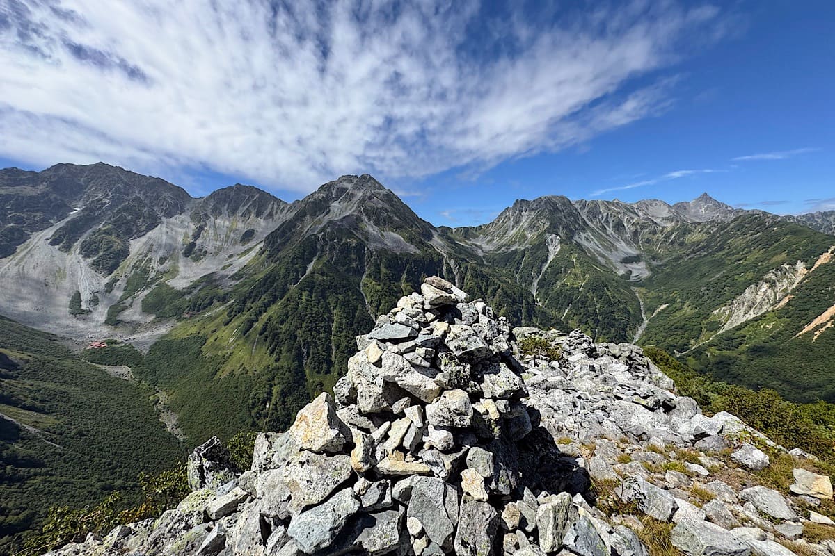 北穂高岳　登山　小屋泊