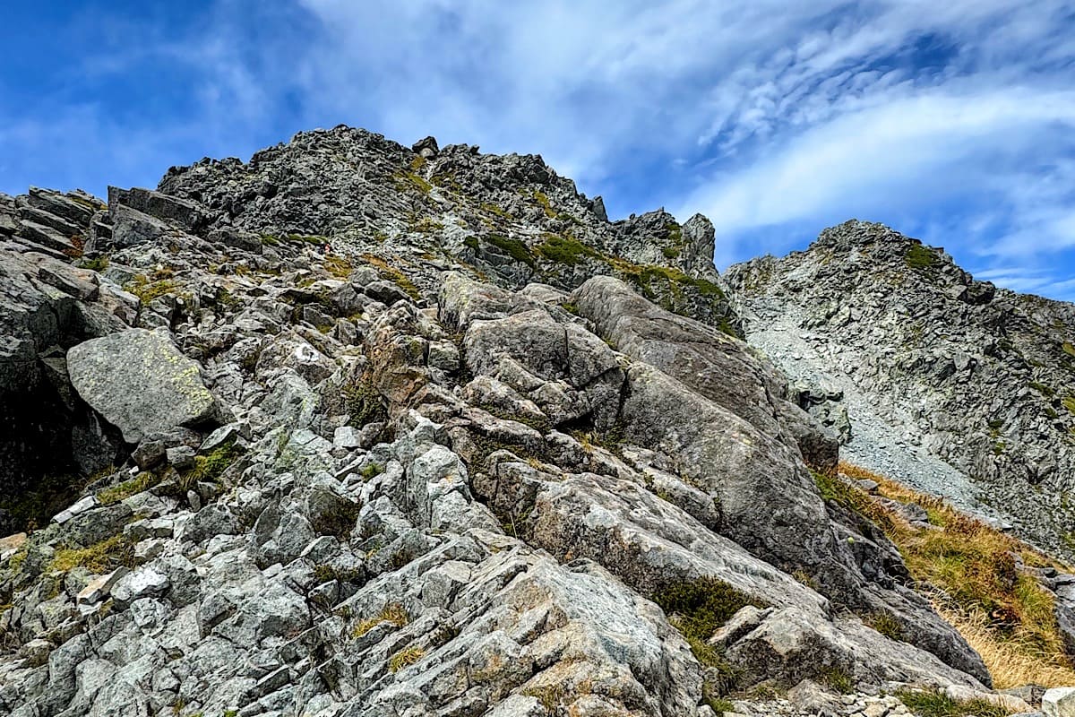 北穂高岳　登山　小屋泊