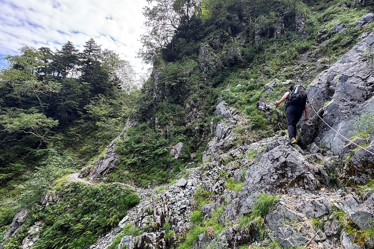 北穂高岳　登山　小屋泊