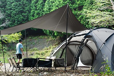 家族も仲間も快適に！RATELWORKSから新型の大型2ルームテント「MUSCHEL」誕生