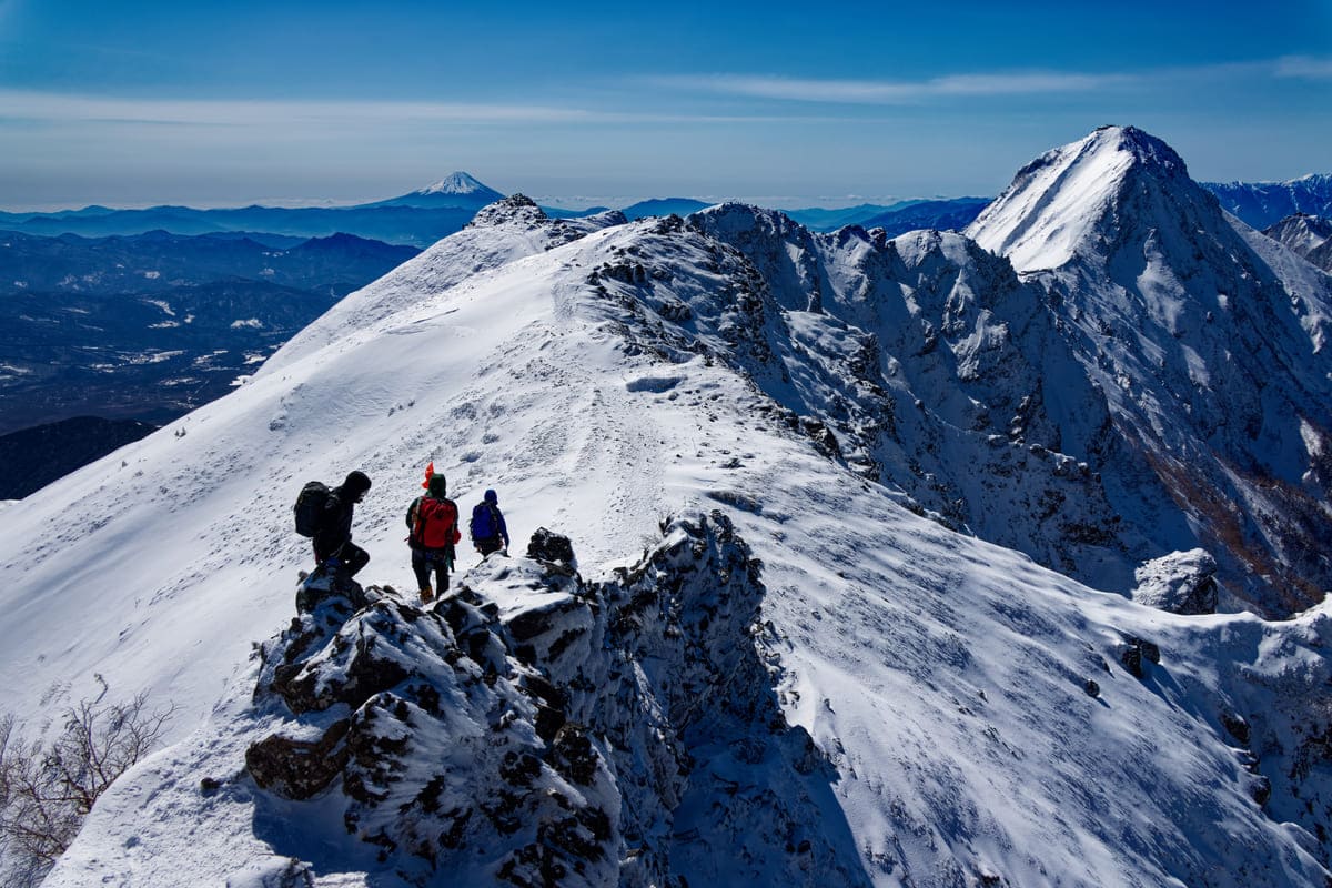 八ヶ岳 雪山 中級者
